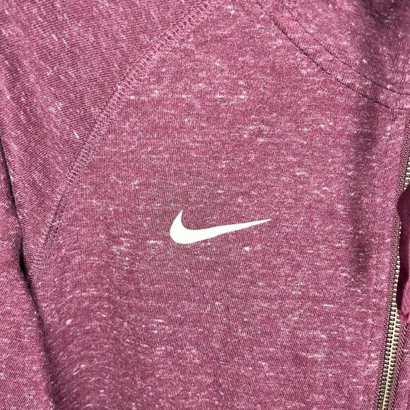 Nike U.S. Army Full Zip Hoodie Sweatshirt Womens Size L Purple Wine Lightweight - Picture 3 of 7